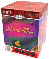 Батарея салютов МБ103 4/1 Перо павлина - НОВЫЙ ДИЗАЙН