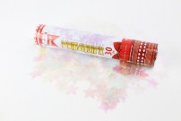 Хлопушка пневматическая МХ6-30 (100/1) звёзды переливающегося цвета из фольги