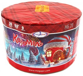 Батарея салютов МБ28 6/1 Карамель